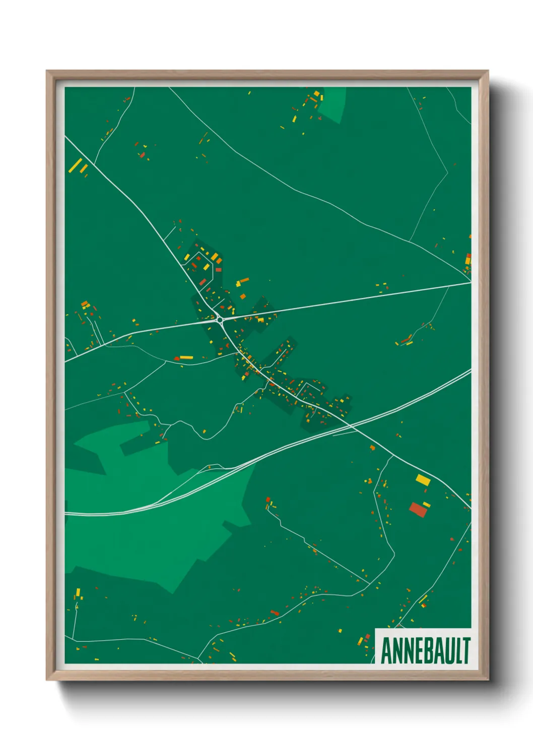 Une affiche de carte sur Annebault