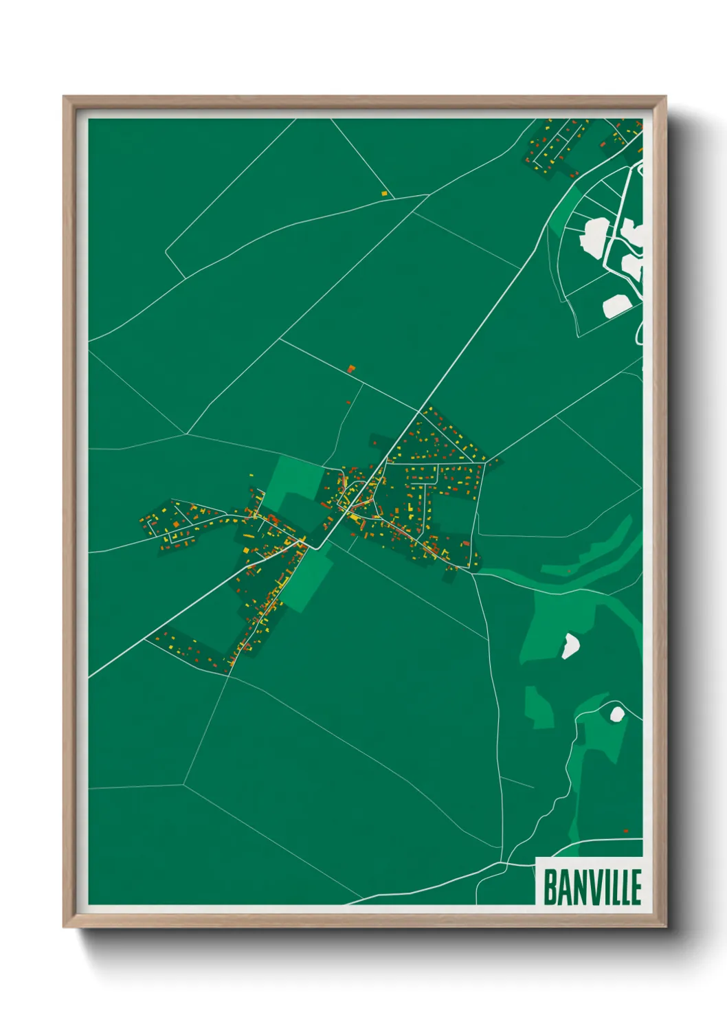 Une affiche de carte sur Banville