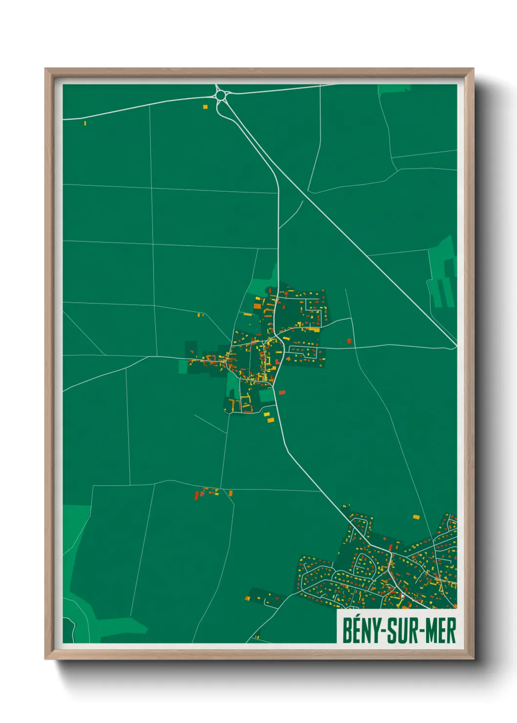 Une affiche de carte sur Bény-sur-Mer