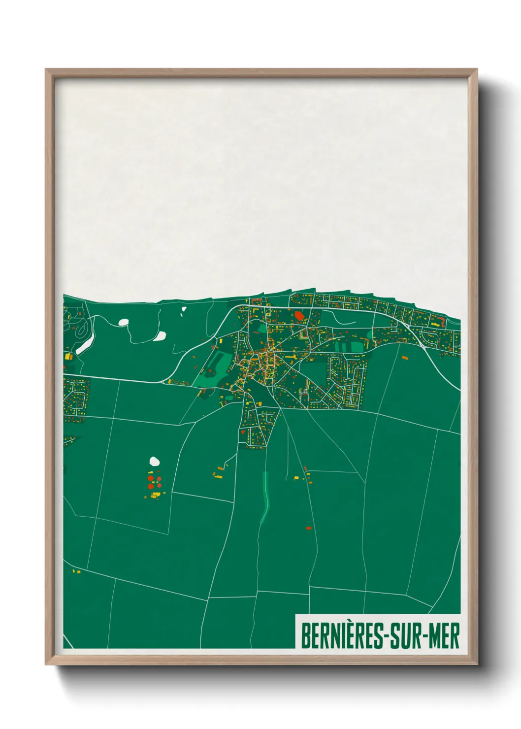 Un poster carteBernières-sur-Mer