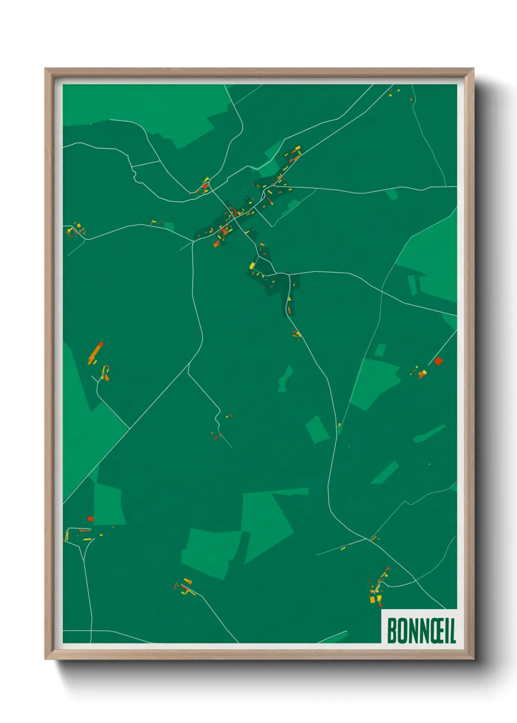 Une affiche de carte sur Bonnœil