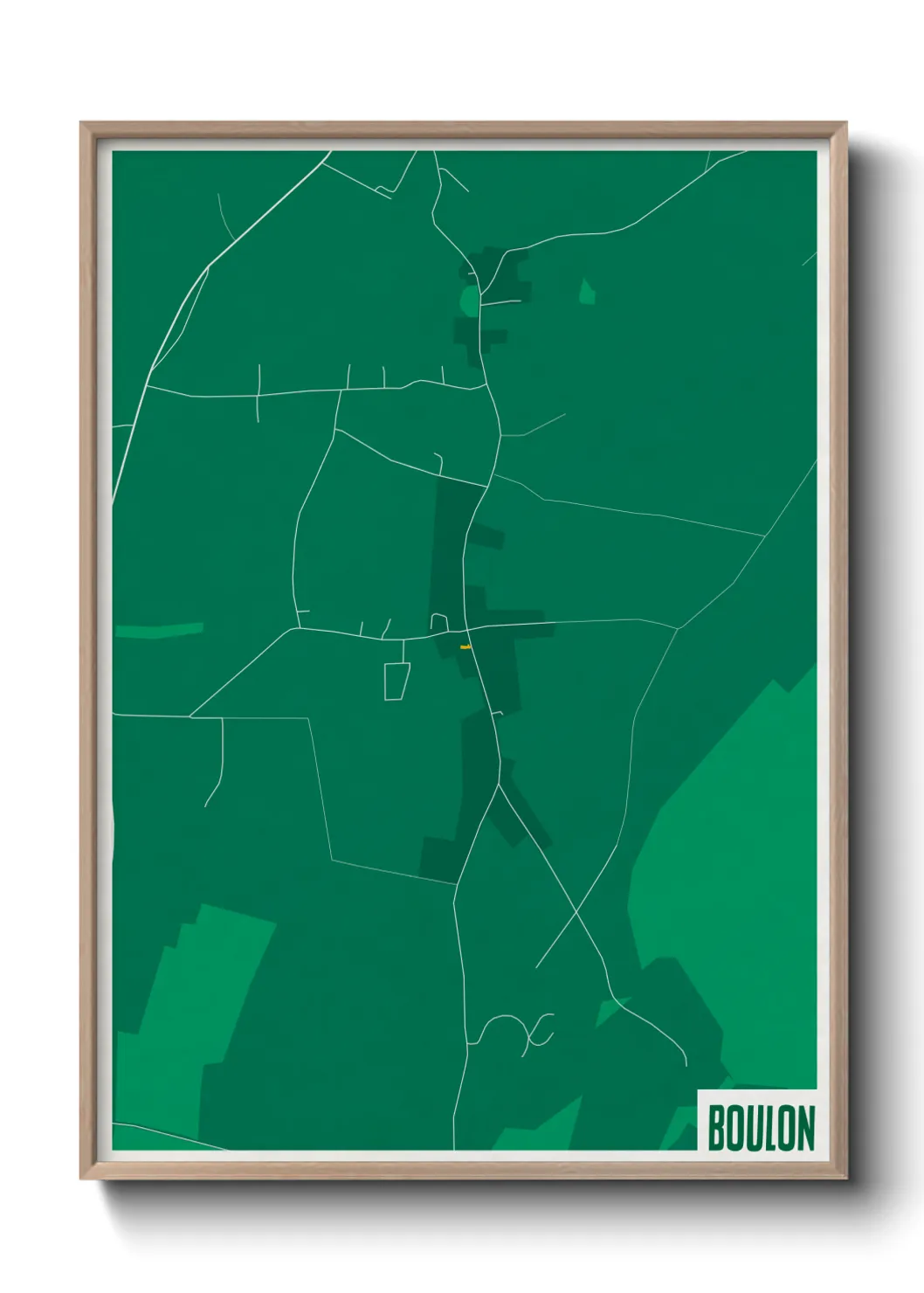 Une affiche de carte sur Boulon