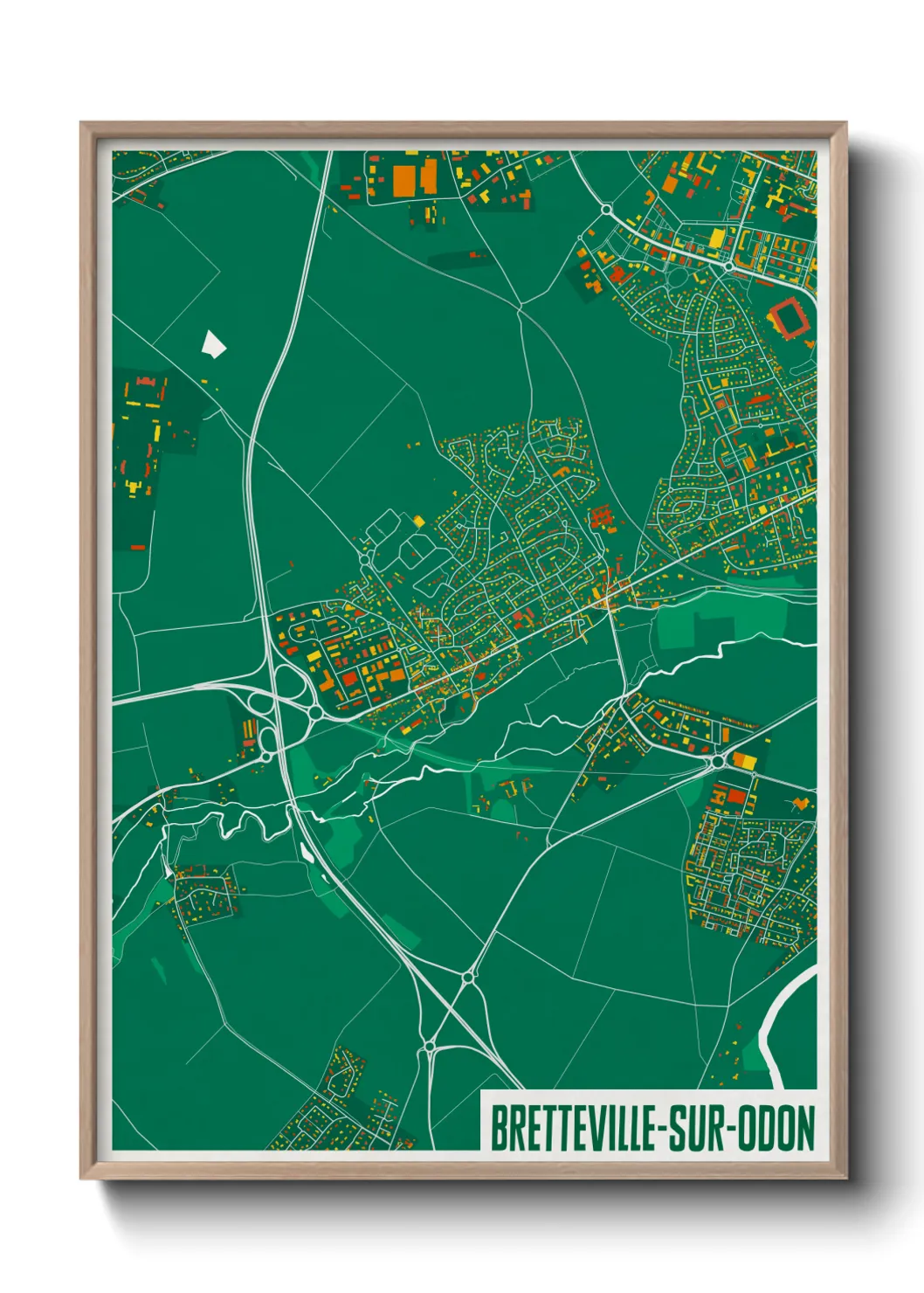 Un poster carteBretteville-sur-Odon