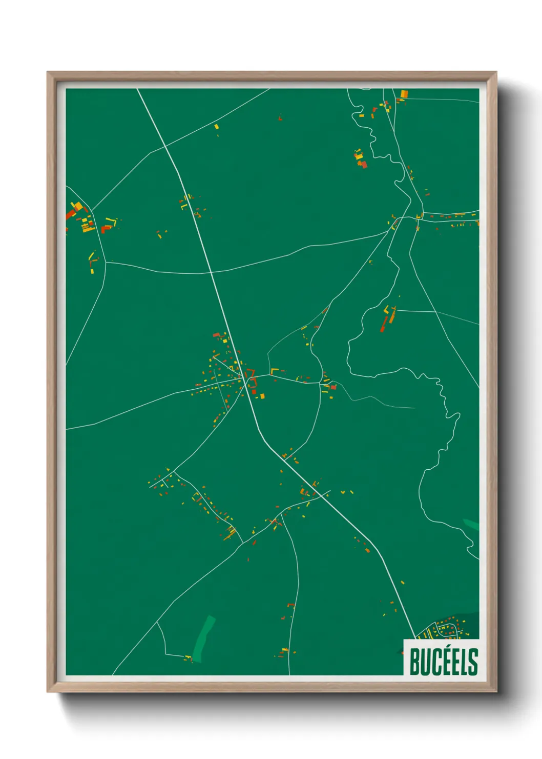Une affiche de carte sur Bucéels