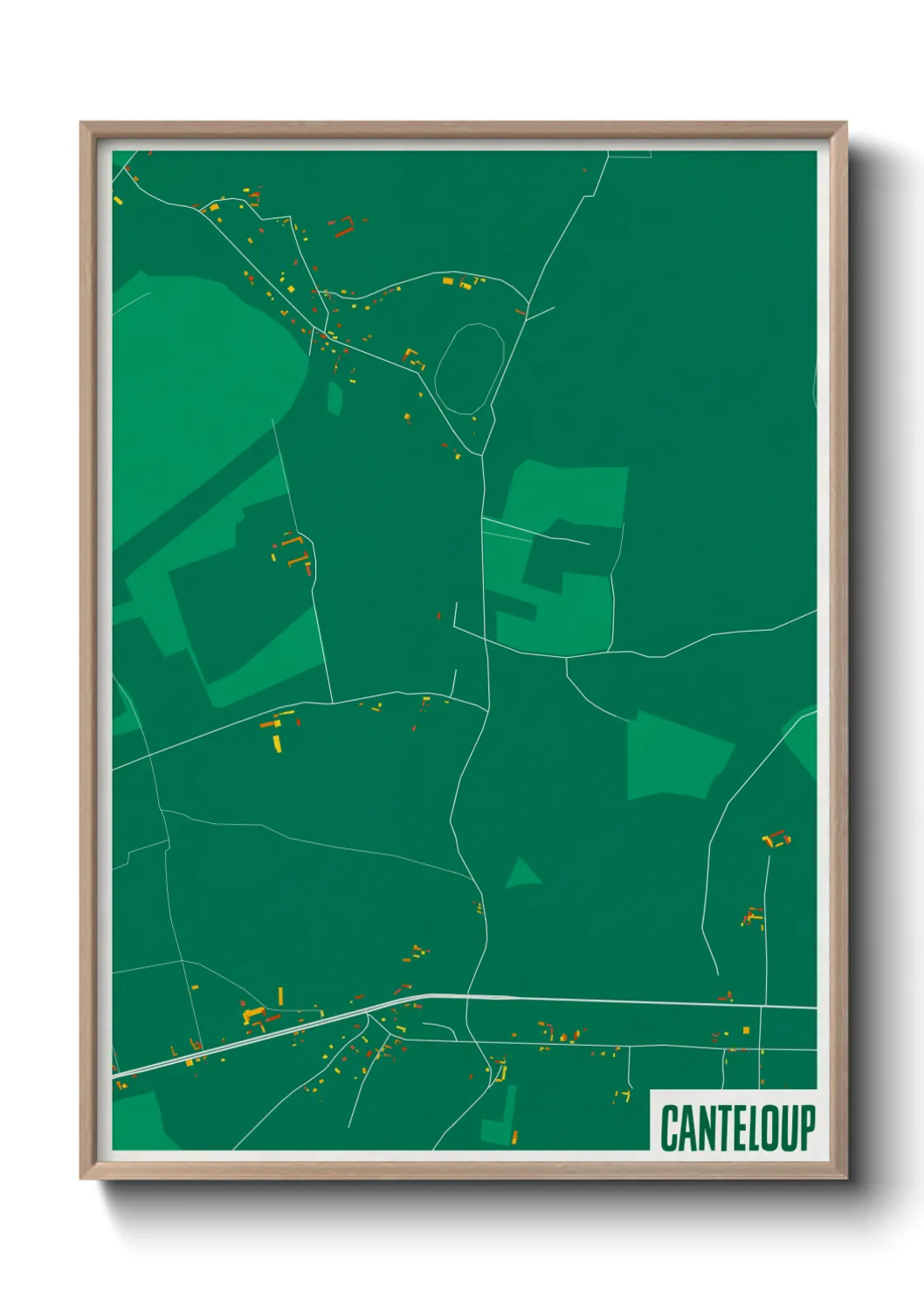 Une affiche de carte sur Canteloup