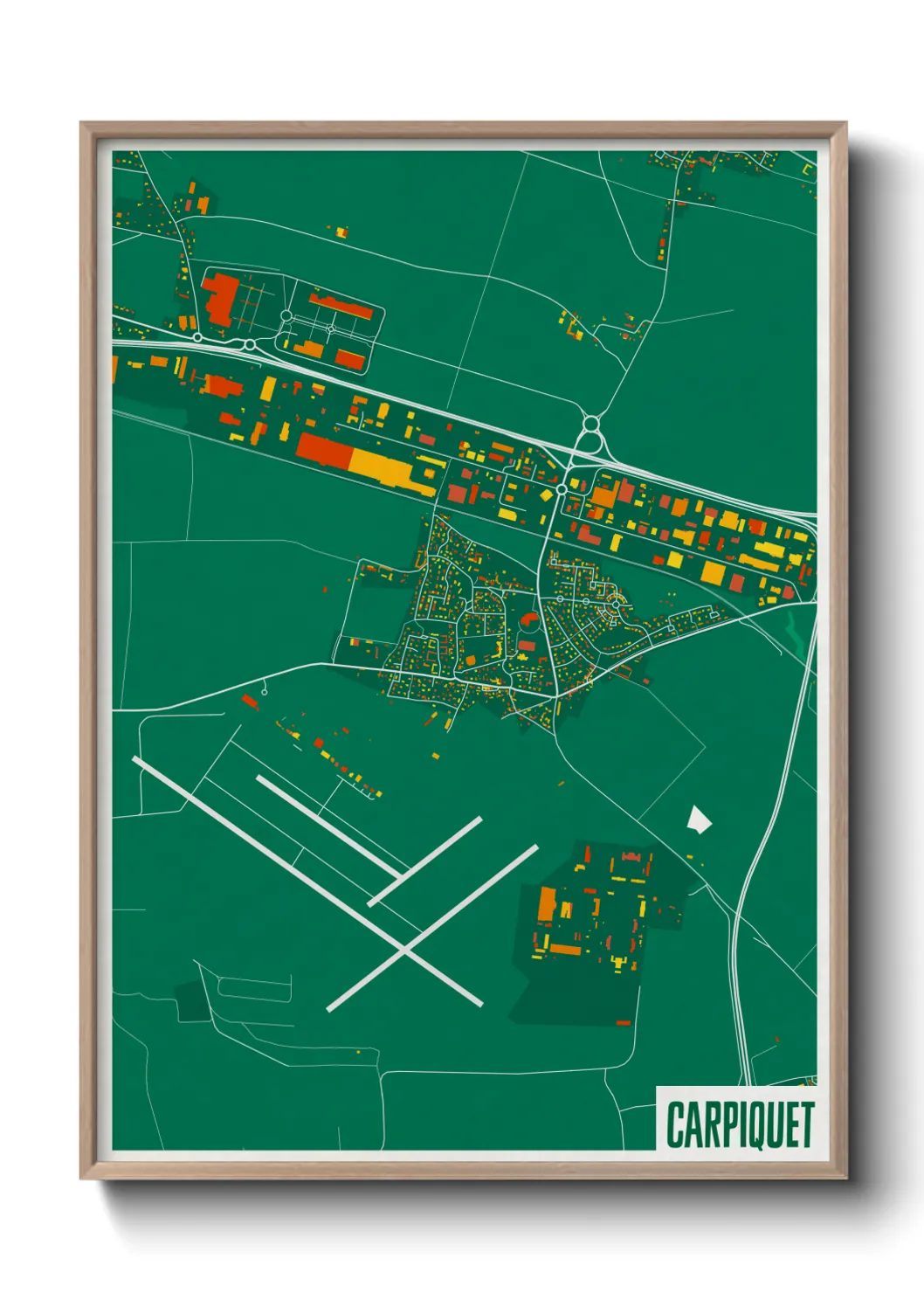 Une affiche de carte sur Carpiquet