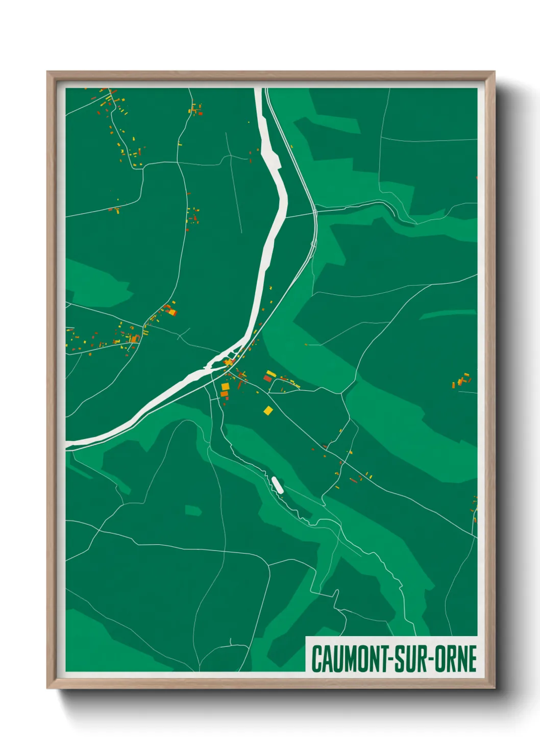 Un poster carteCaumont-sur-Orne