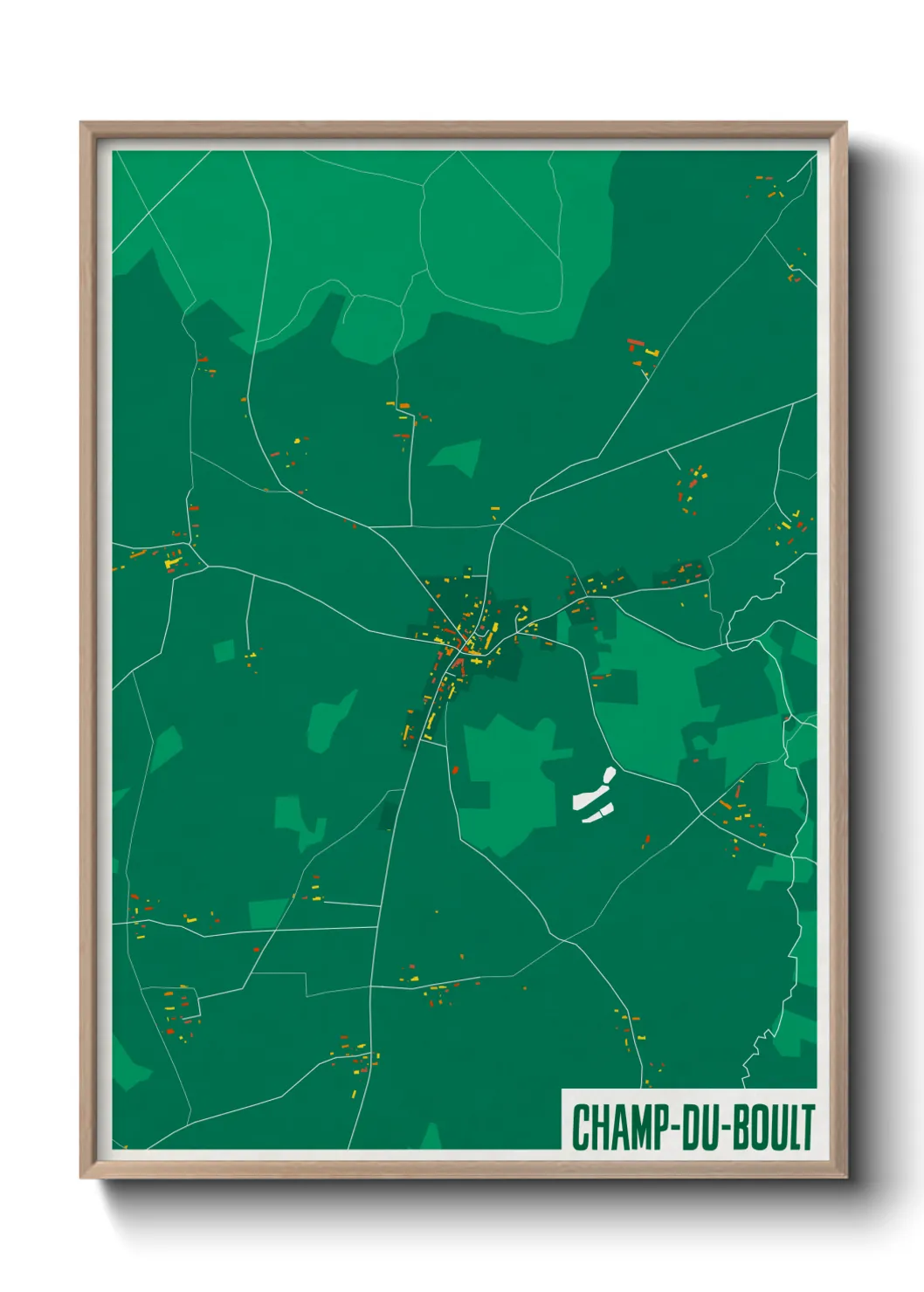 Une affiche de carte sur Champ-du-Boult