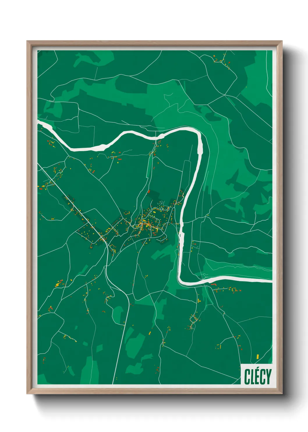 Une affiche de carte sur Clécy
