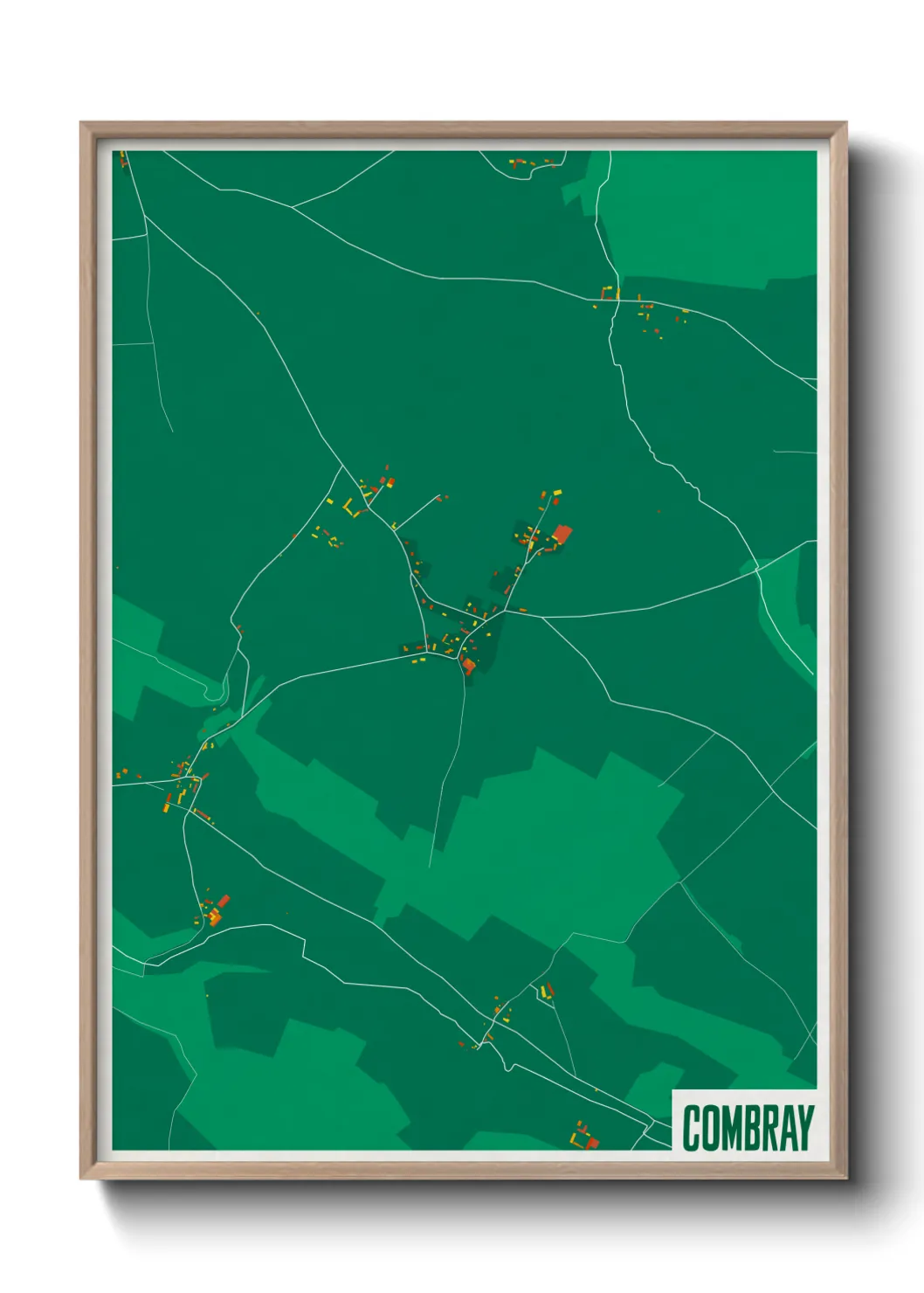 Une affiche de carte sur Combray