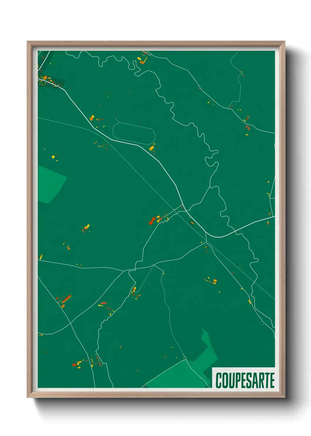 Une affiche de carte sur Coupesarte