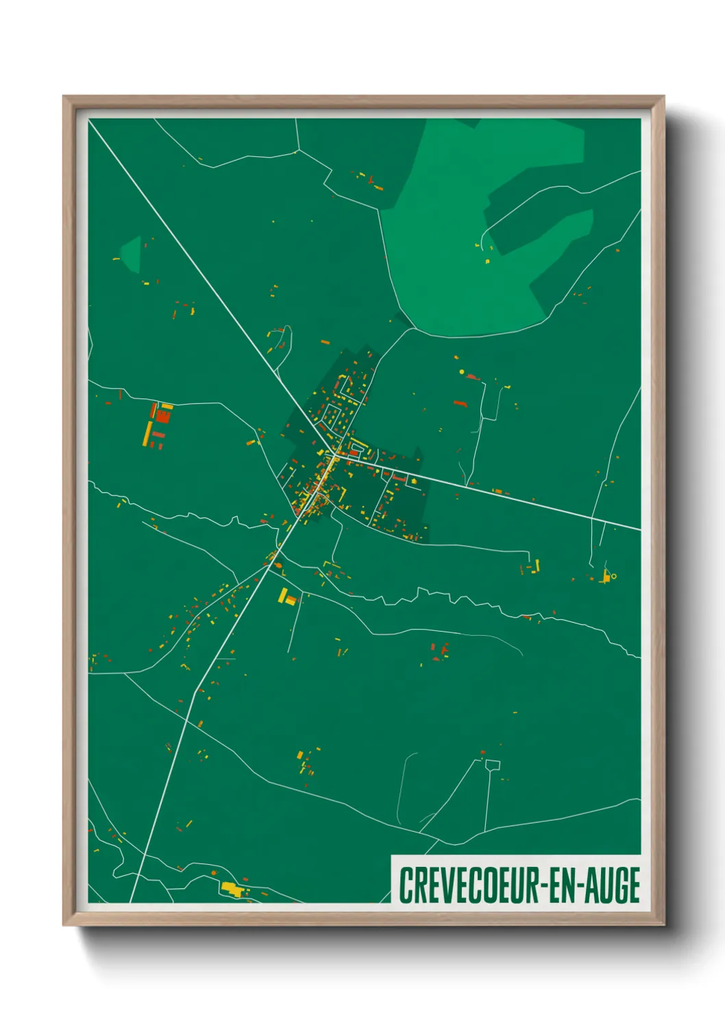 Un poster carteCrevecoeur-en-Auge