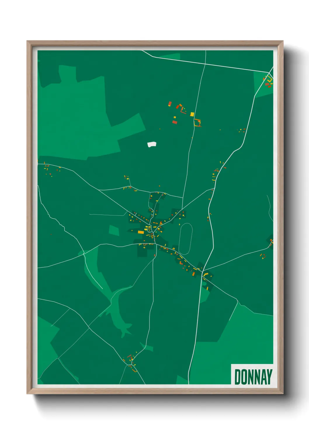 Une affiche de carte sur Donnay