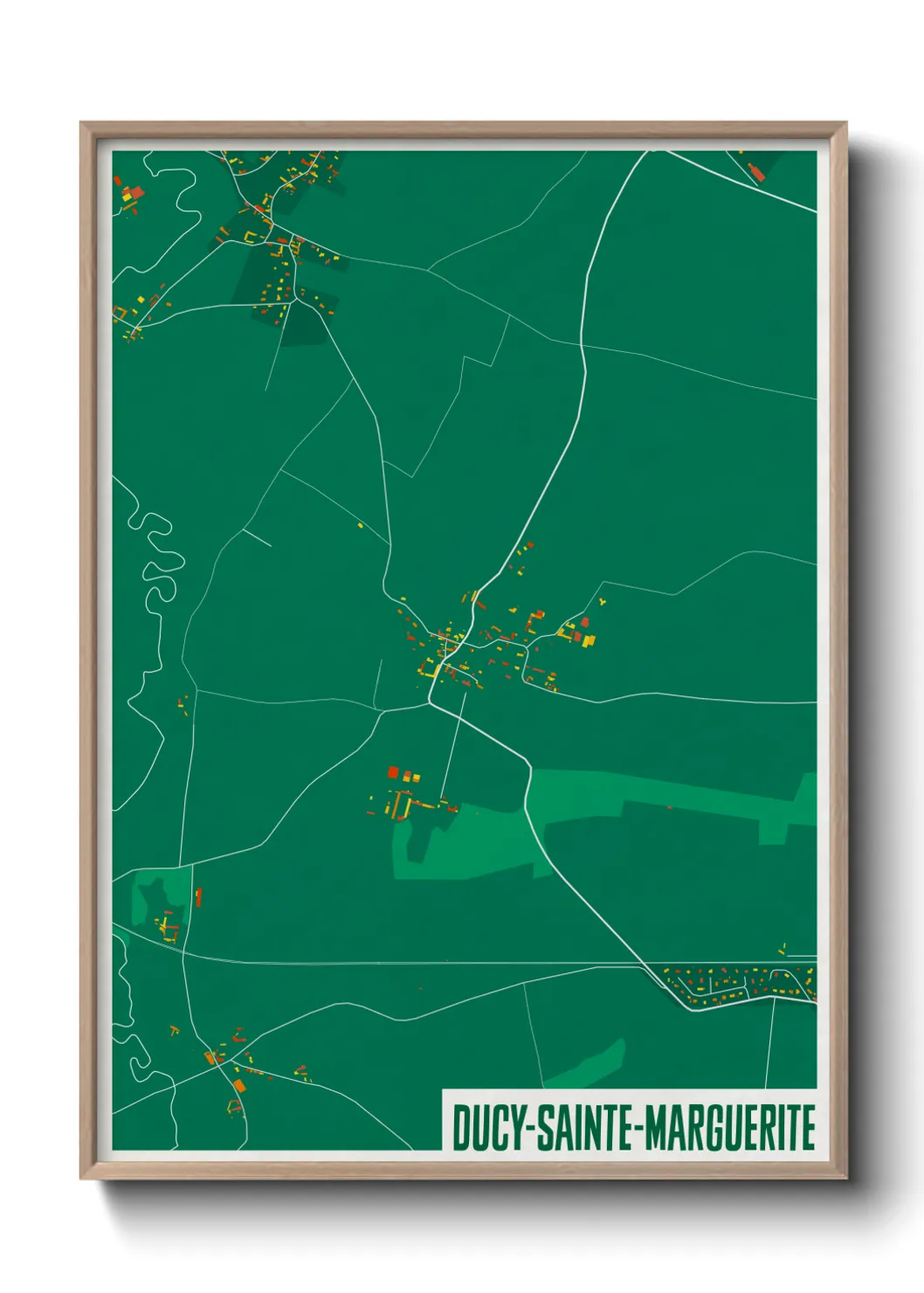 Une affiche de carte sur Ducy-Sainte-Marguerite