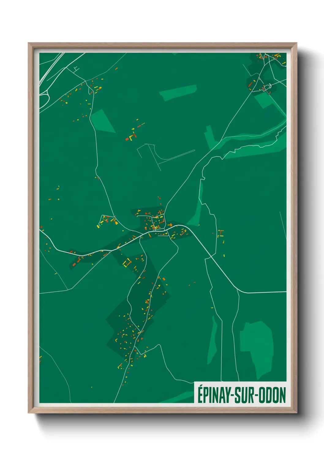 Une affiche de carte sur Épinay-sur-Odon
