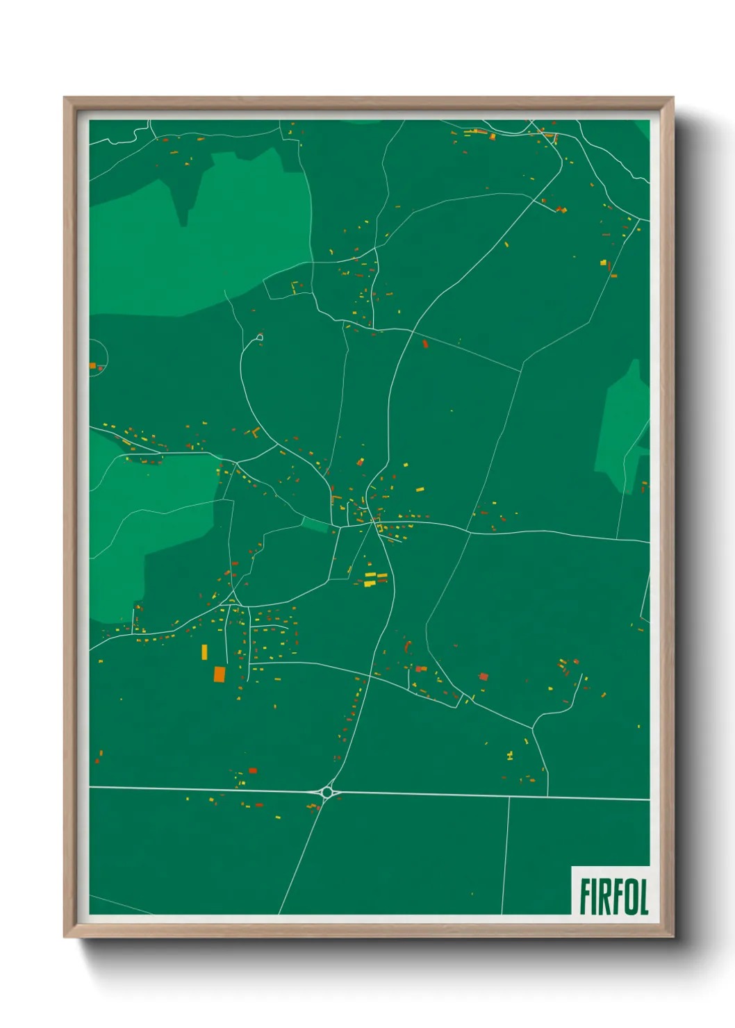 Une affiche de carte sur Firfol