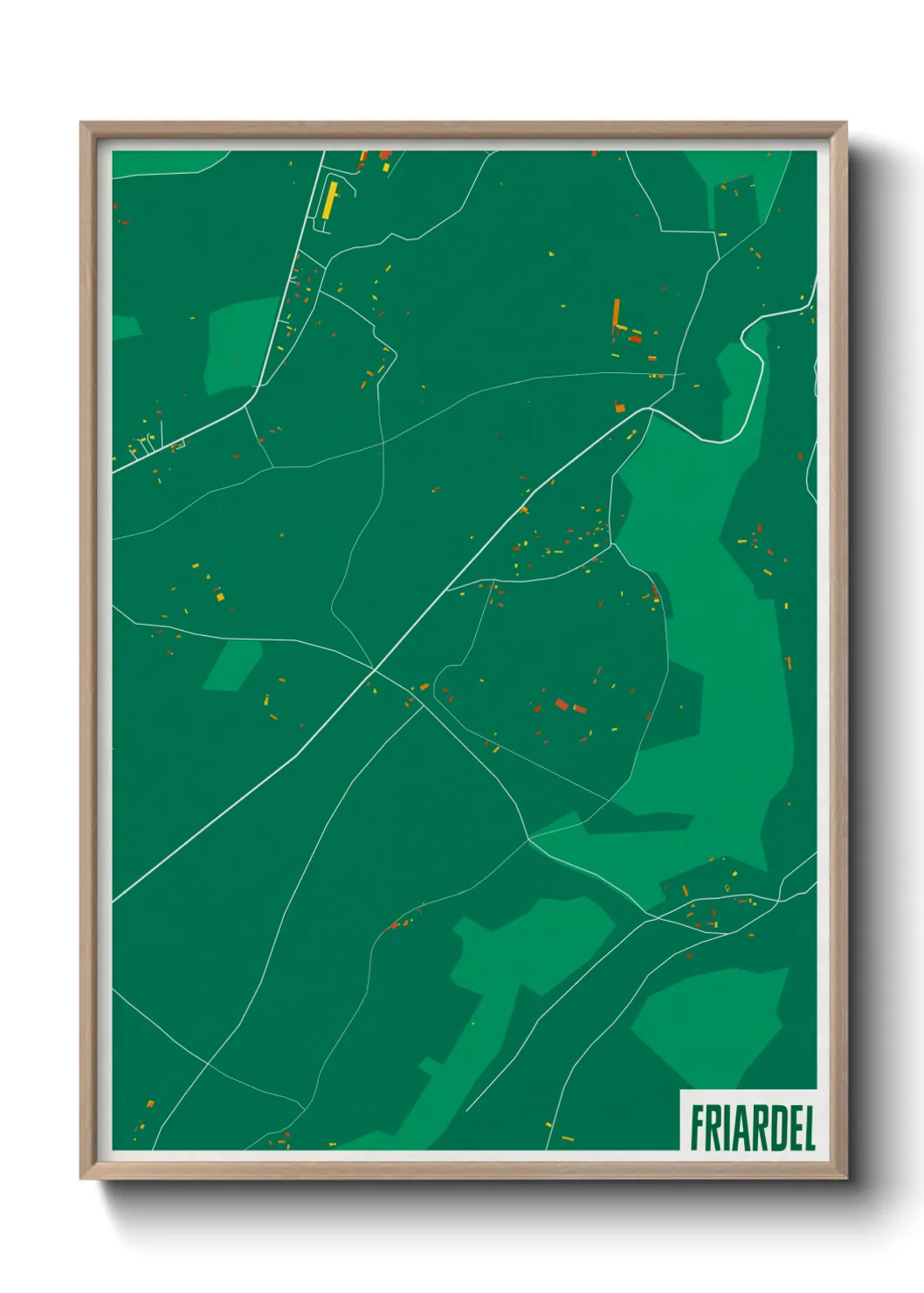 Une affiche de carte sur Friardel