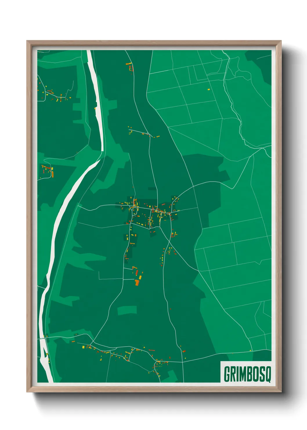 Une affiche de carte sur Grimbosq