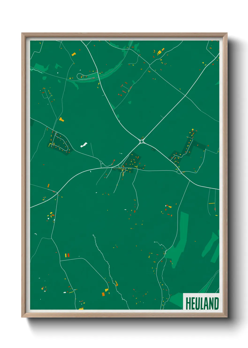 Une affiche de carte sur Heuland