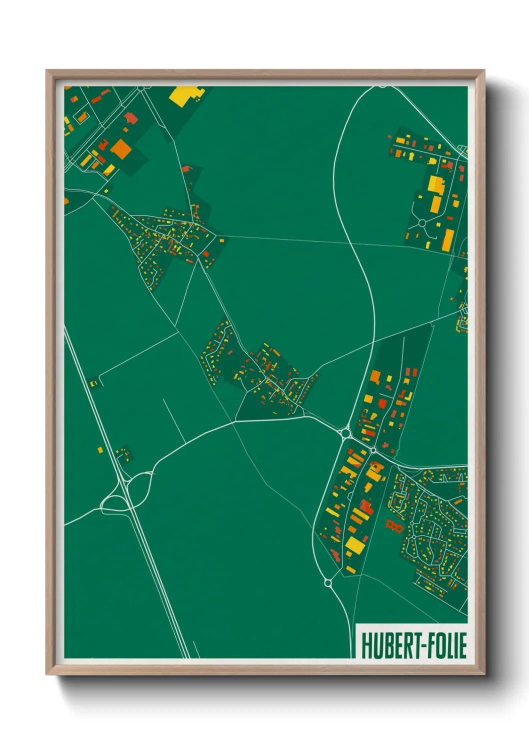 Une affiche de carte sur Hubert-Folie