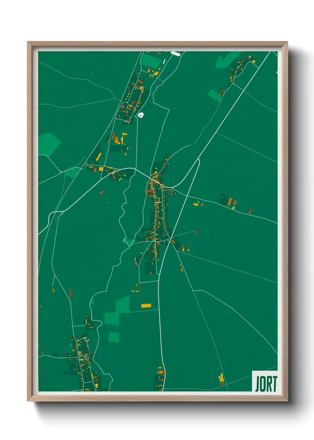 Une affiche de carte sur Jort