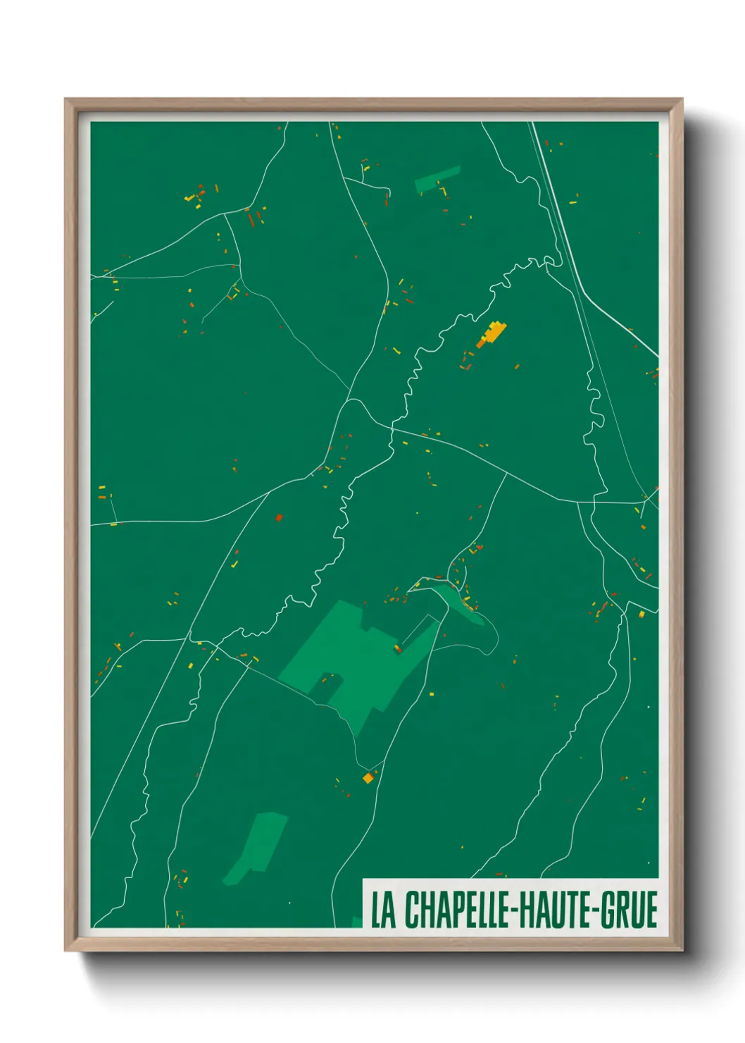 Une affiche de carte sur La Chapelle-Haute-Grue