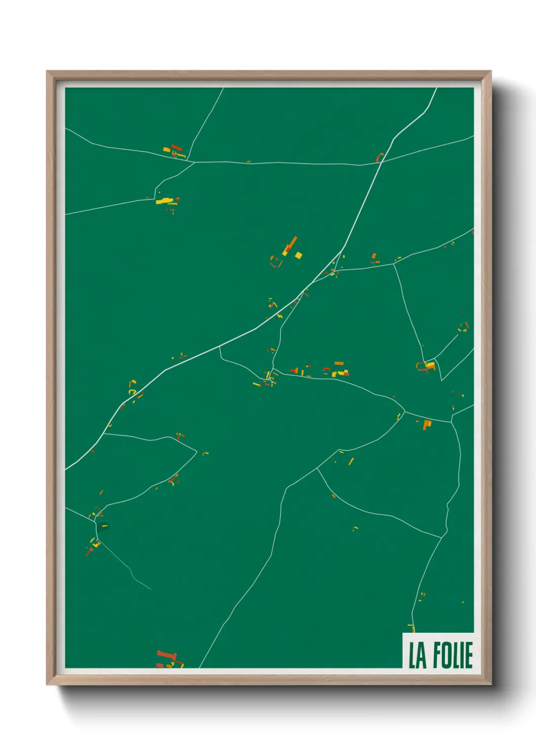 Une affiche de carte sur La Folie