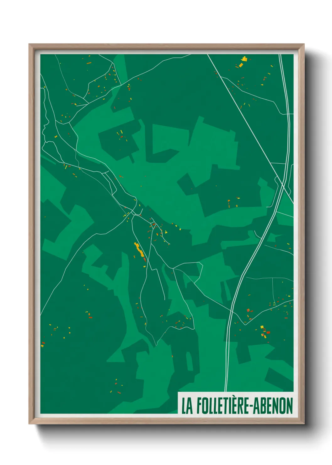 Un poster carteLa Folletière-Abenon