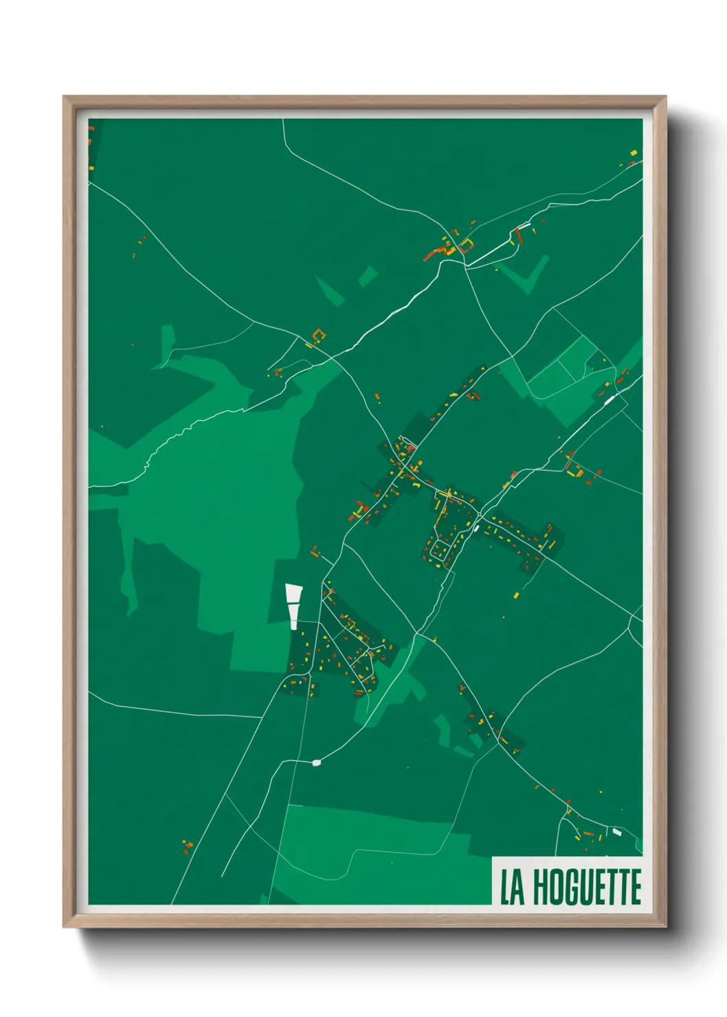 Une affiche de carte sur La Hoguette