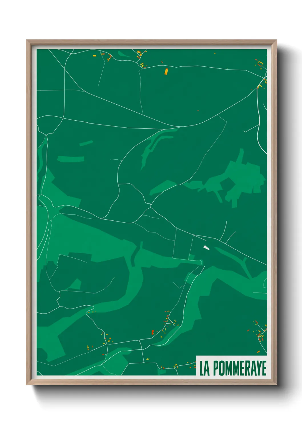 Une affiche de carte sur La Pommeraye