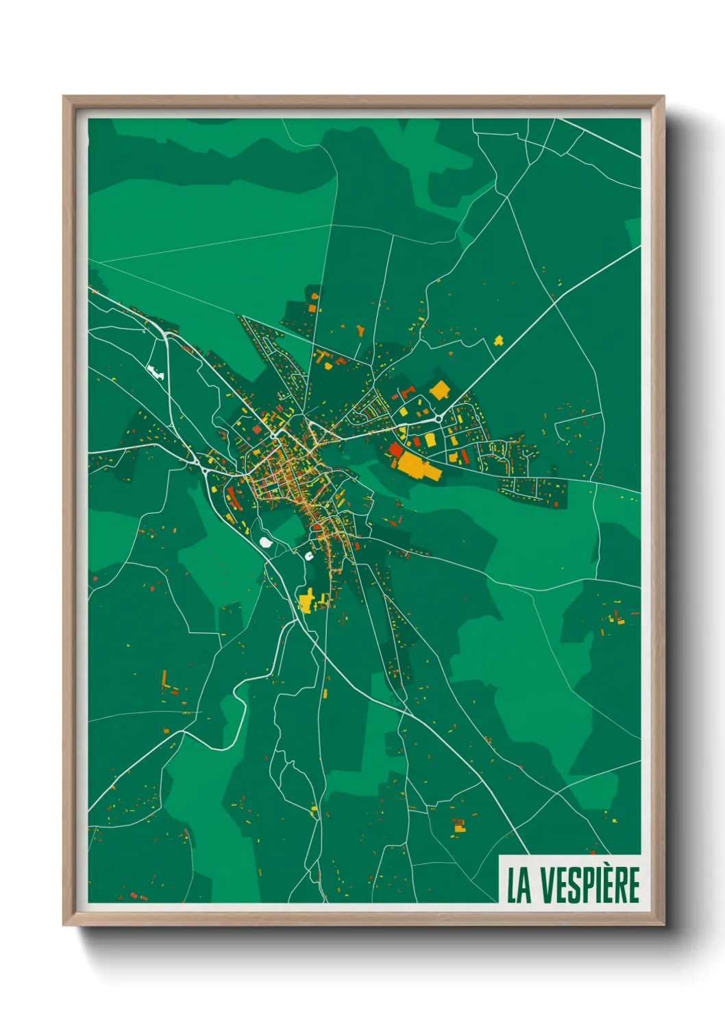 Une affiche de carte sur La Vespière