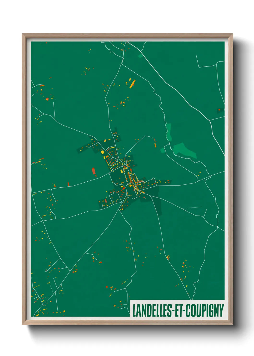 Un poster carteLandelles-et-Coupigny
