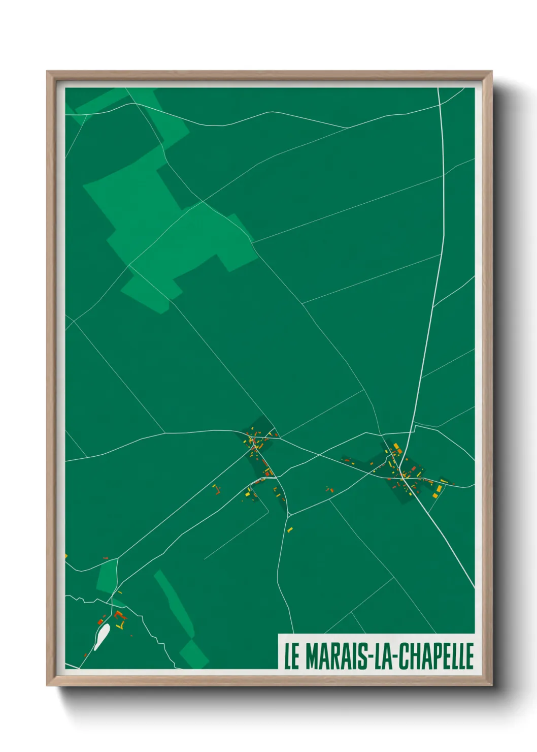 Une affiche de carte sur Le Marais-la-Chapelle