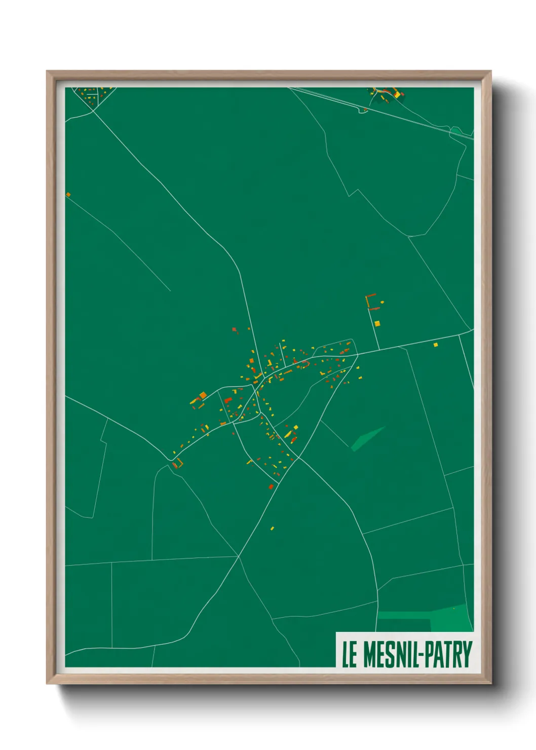 Une affiche de carte sur Le Mesnil-Patry