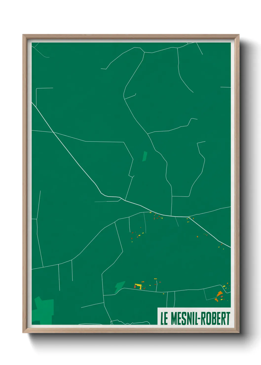 Une affiche de carte sur Le Mesnil-Robert