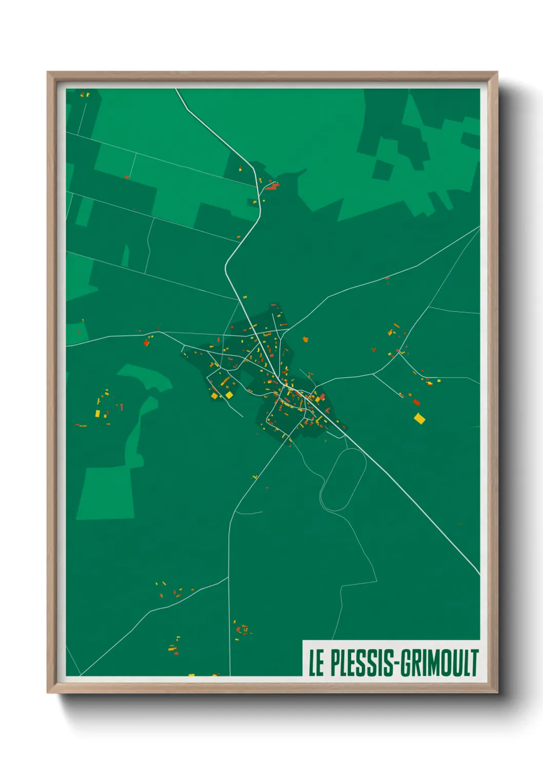 Une affiche de carte sur Le Plessis-Grimoult