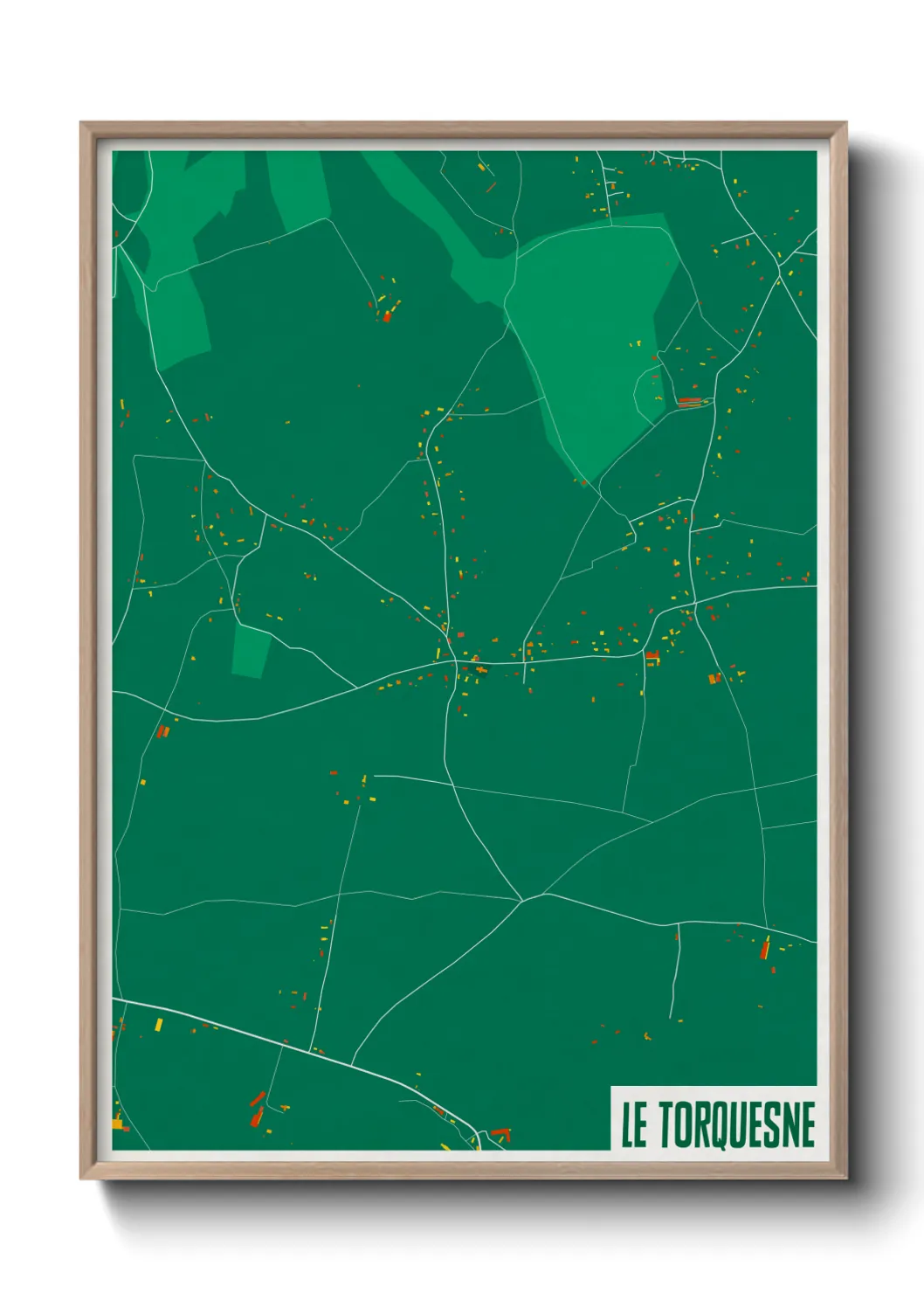 Une affiche de carte sur Le Torquesne