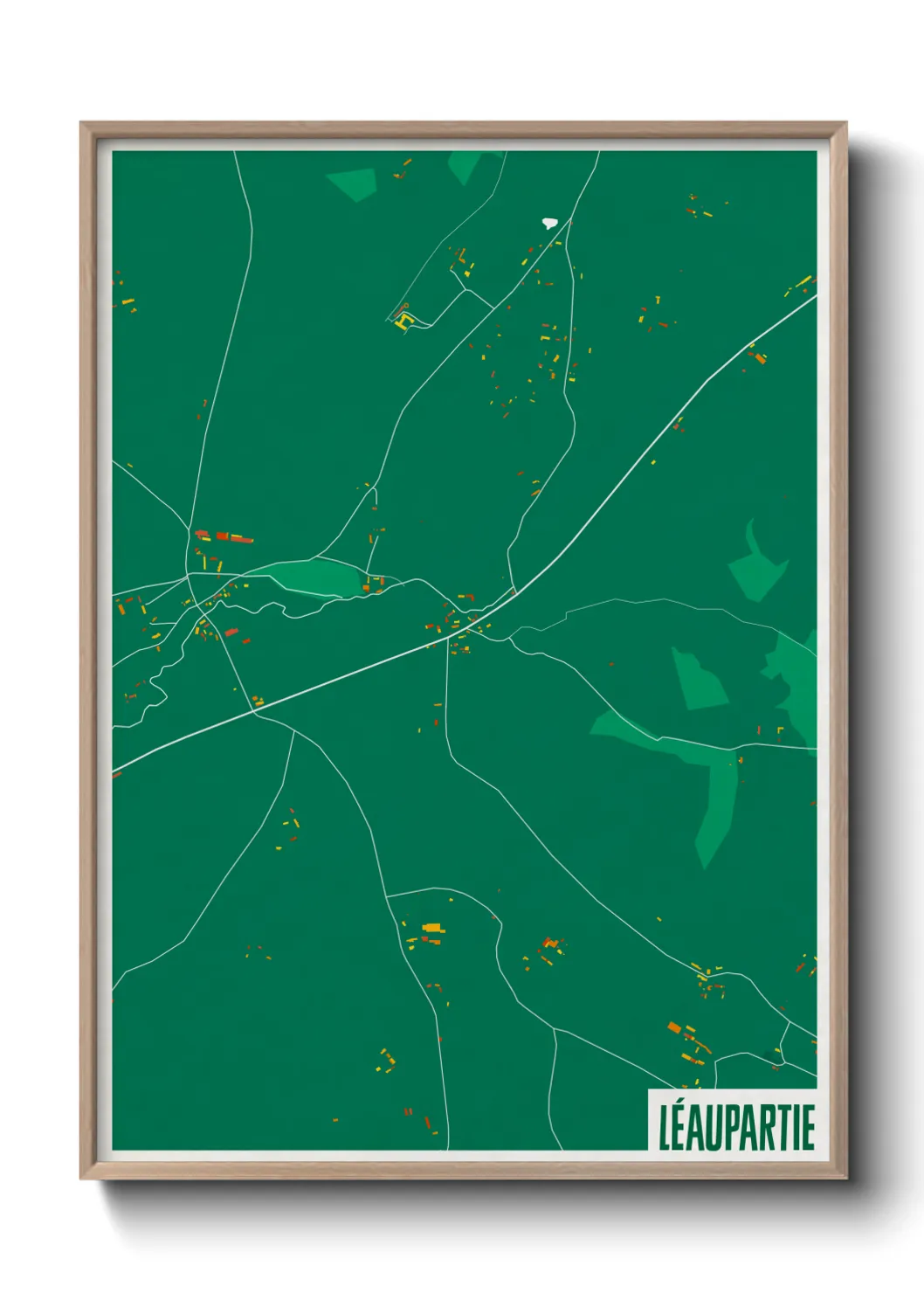 Une affiche de carte sur Léaupartie