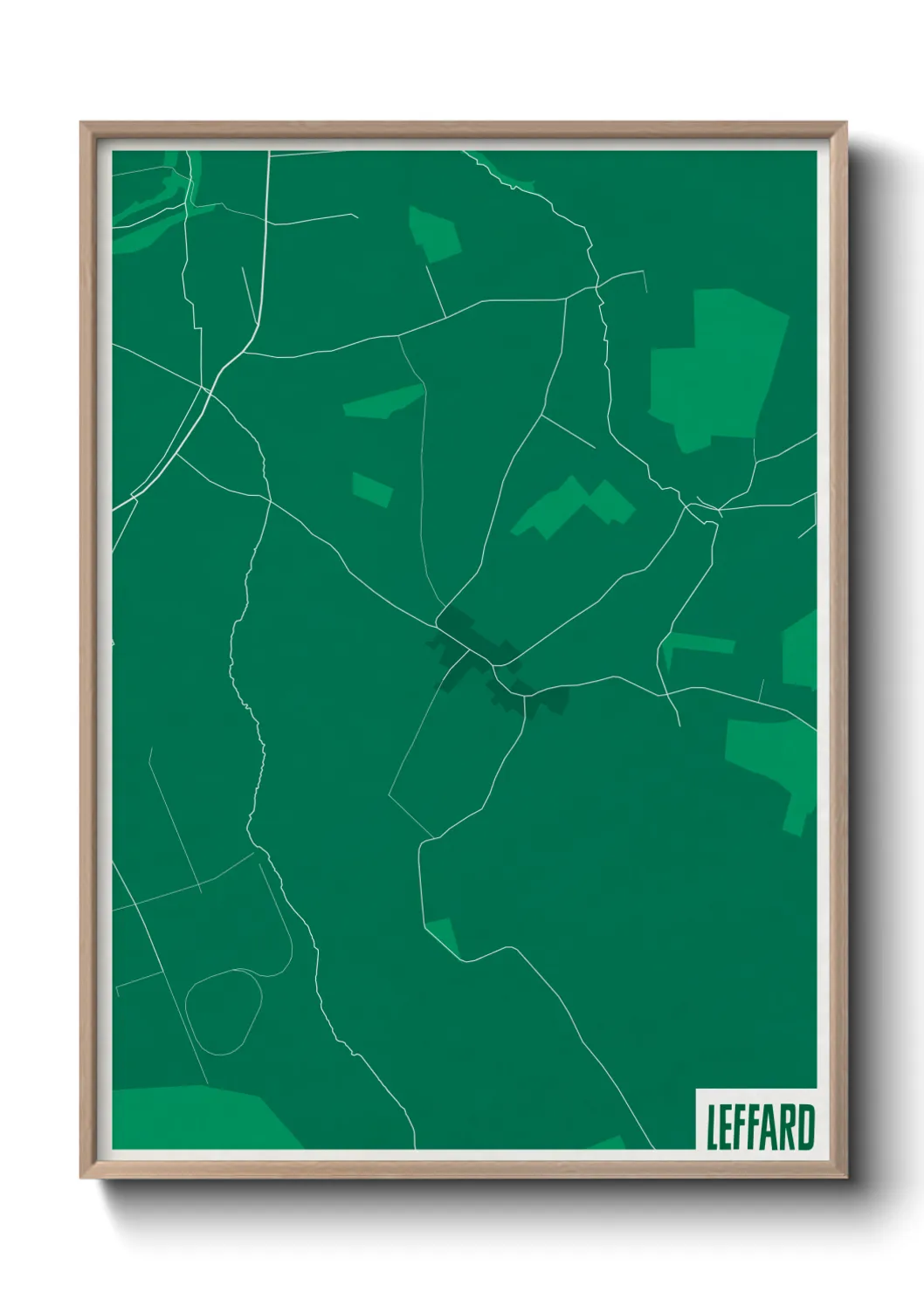 Une affiche de carte sur Leffard