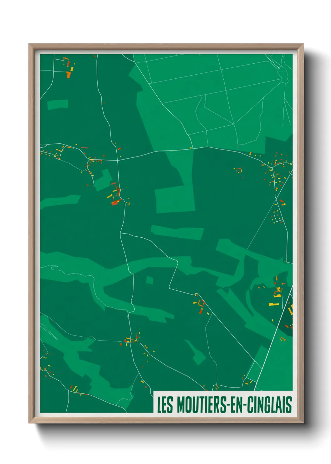 Un poster carteLes Moutiers-en-Cinglais
