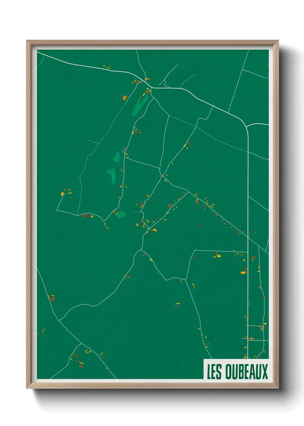 Une affiche de carte sur Les Oubeaux