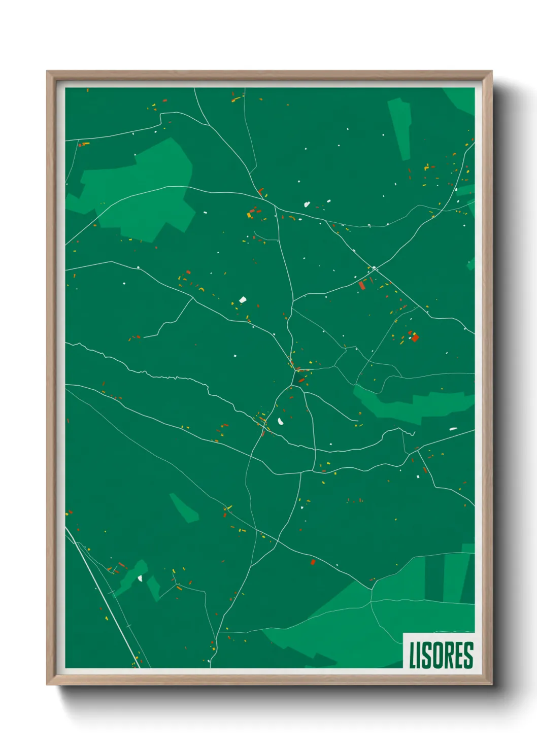 Une affiche de carte sur Lisores