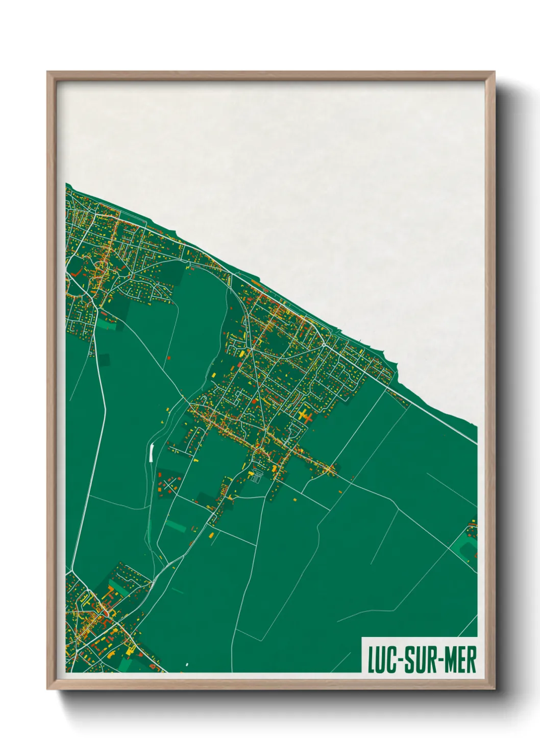 Une affiche de carte sur Luc-sur-Mer