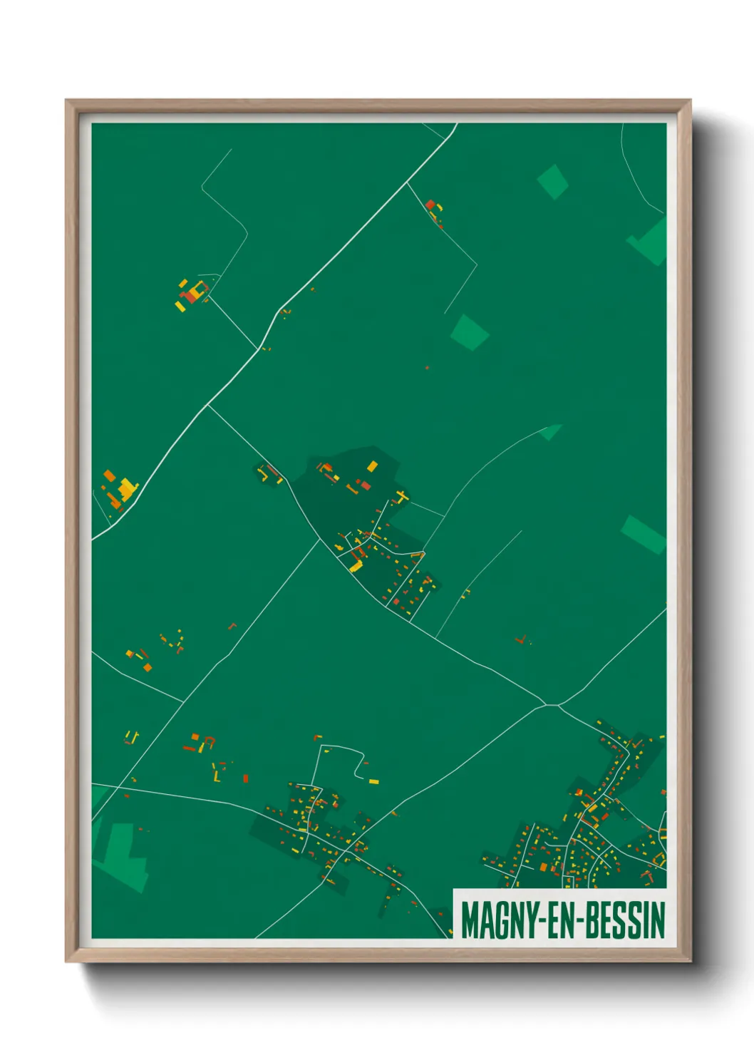 Une affiche de carte sur Magny-en-Bessin