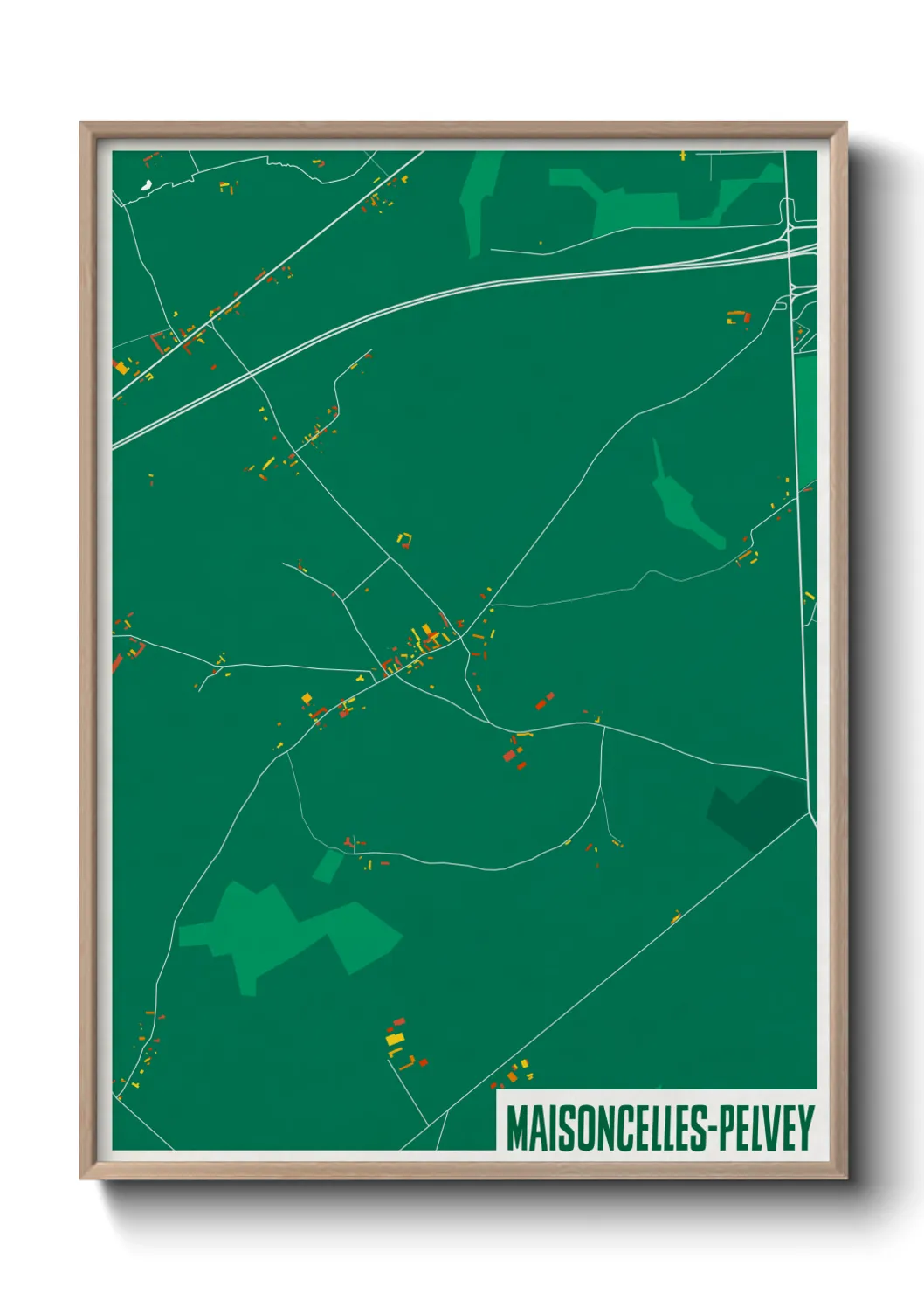 Un poster carteMaisoncelles-Pelvey