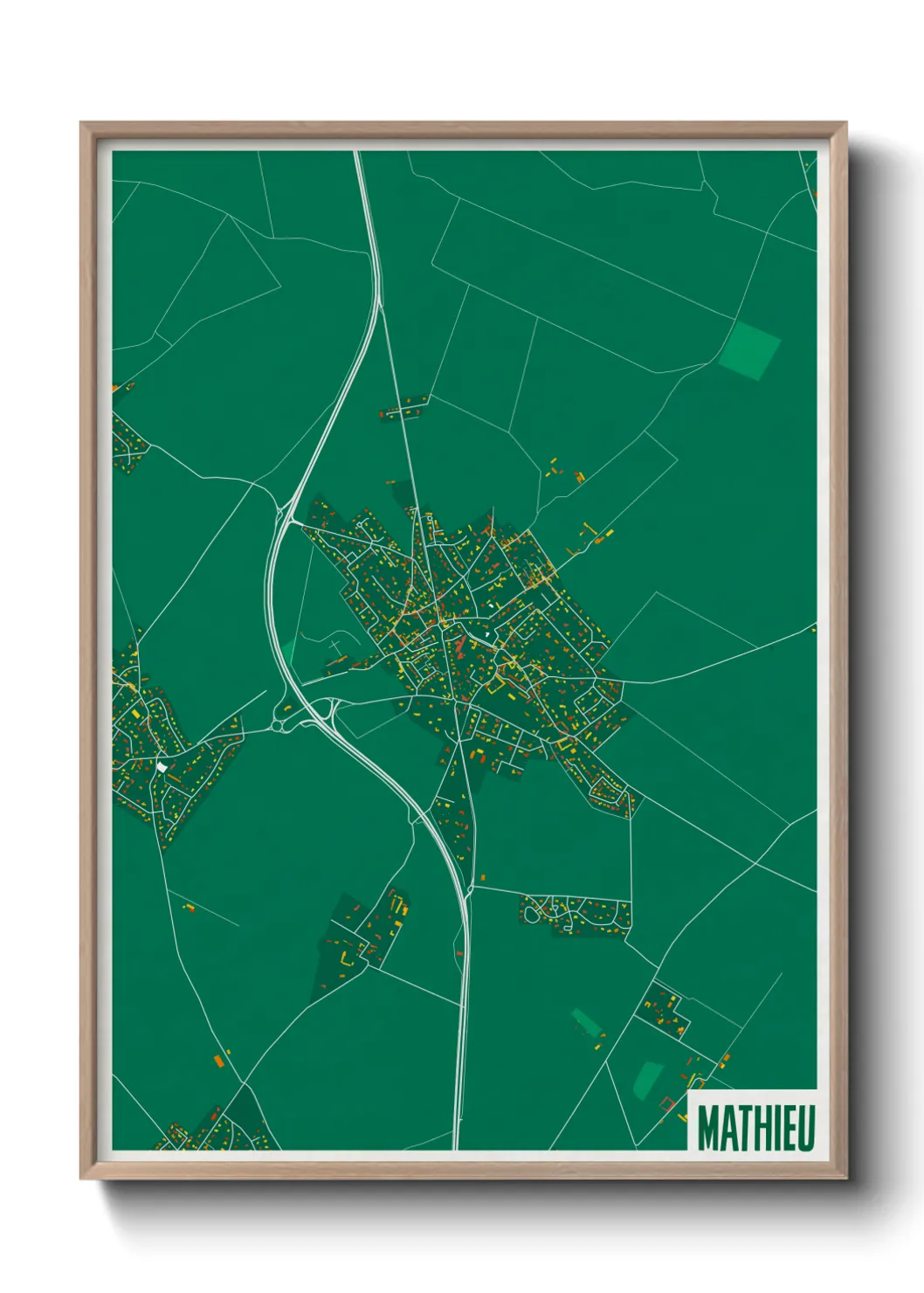 Une affiche de carte sur Mathieu