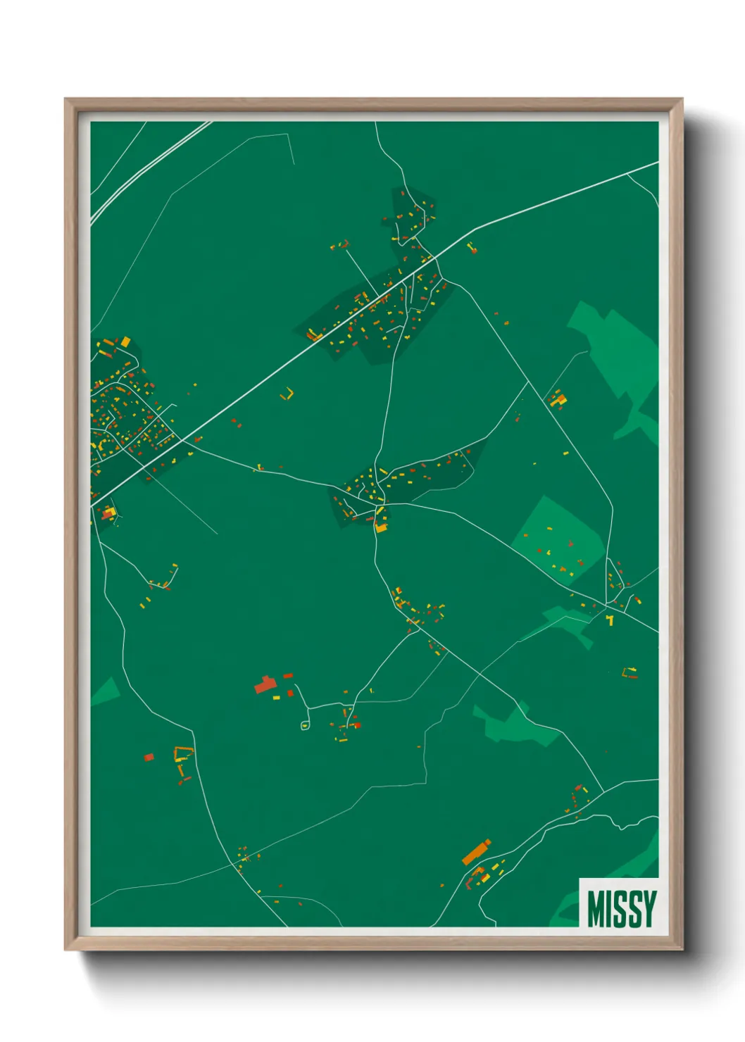 Une affiche de carte sur Missy