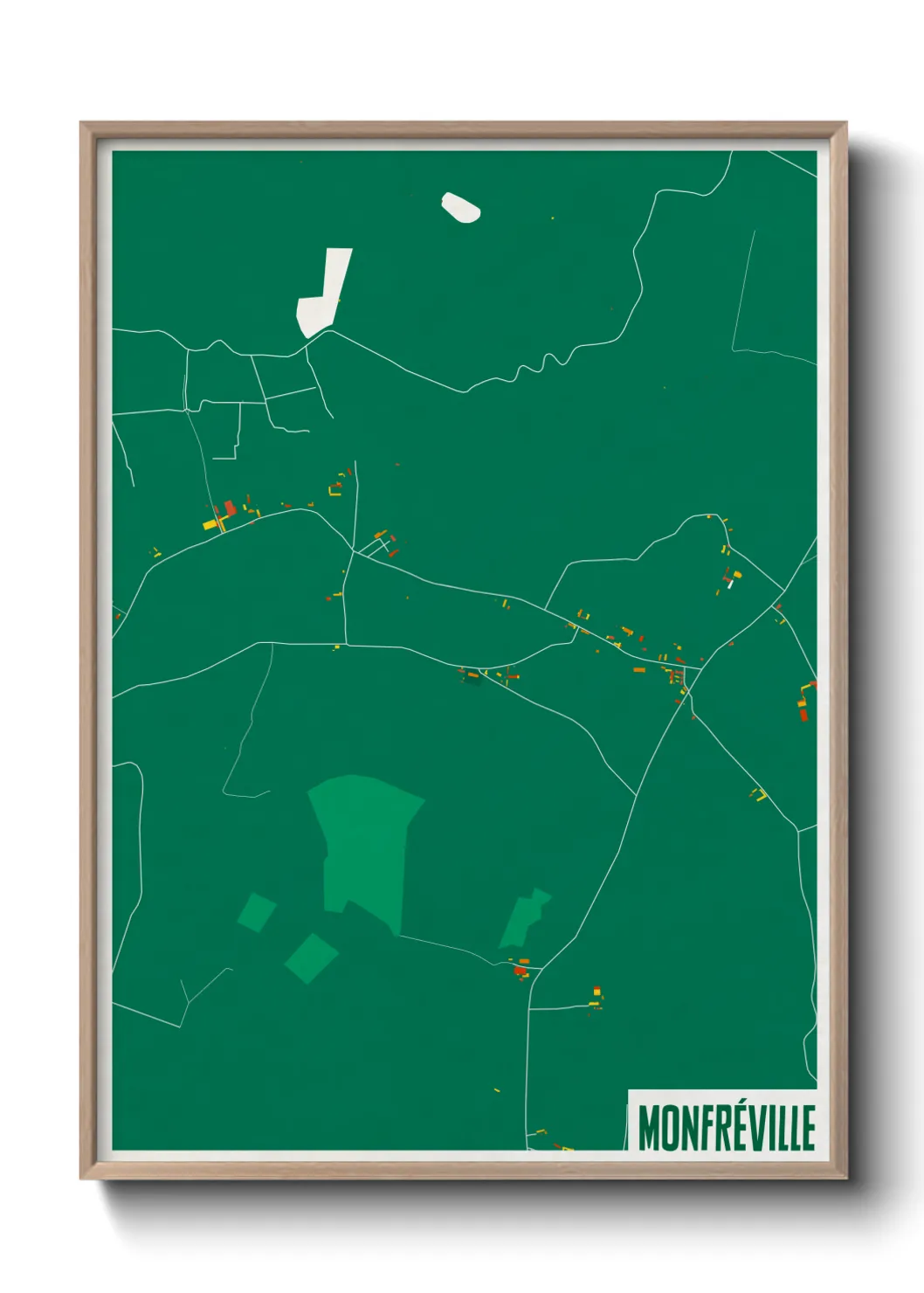 Une affiche de carte sur Monfréville