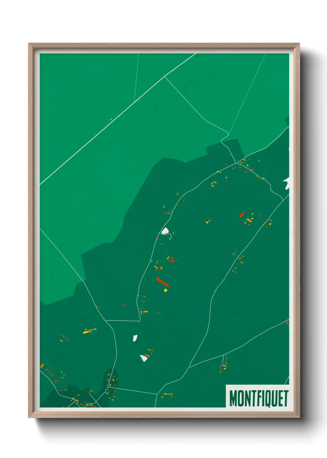 Une affiche de carte sur Montfiquet
