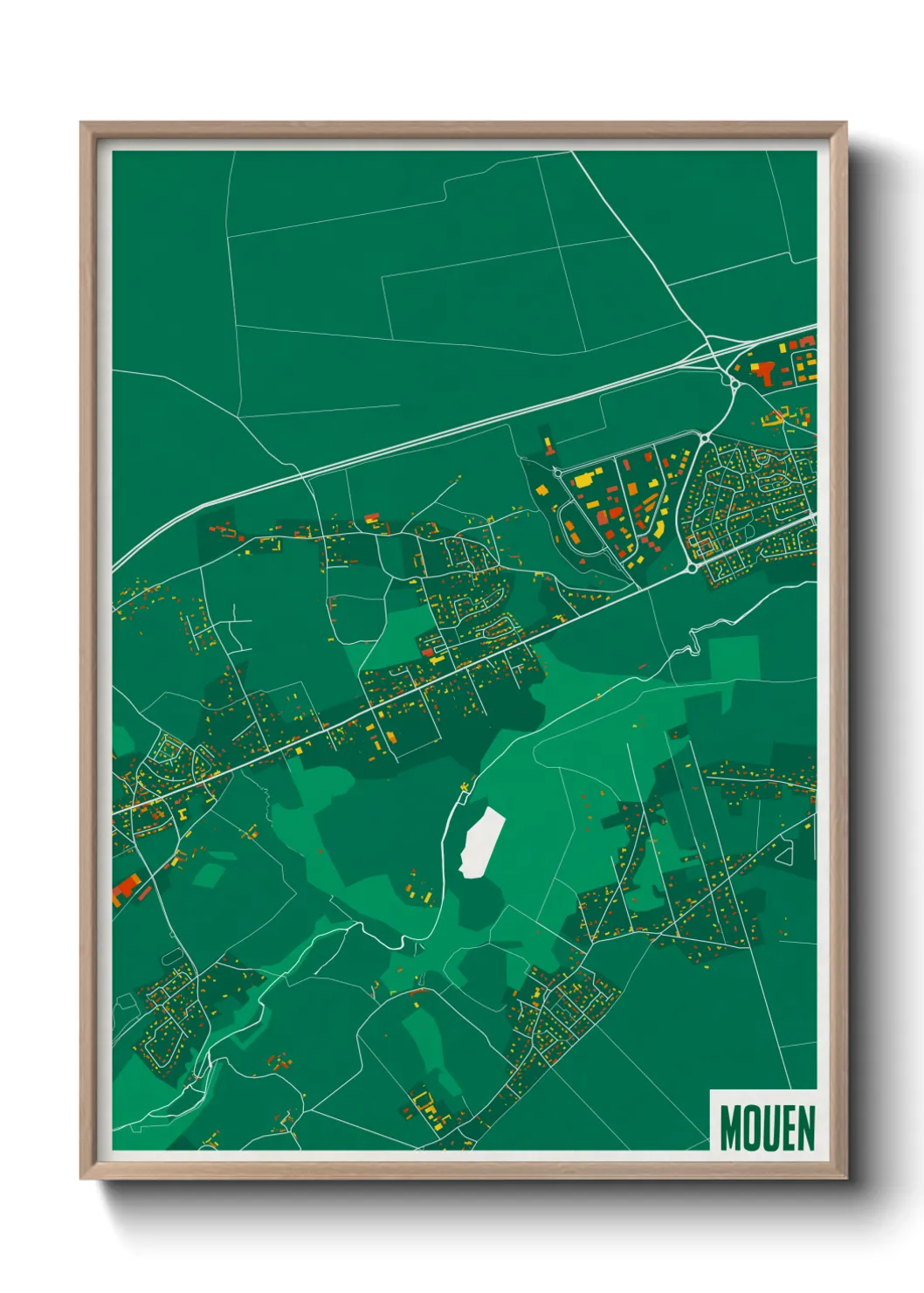 Une affiche de carte sur Mouen